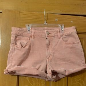 Peach colored American Eagle jeans shorts